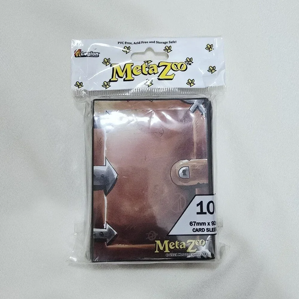 New Metazoo pk of 100 Card Sleeves‎ Leather Book Spellbook